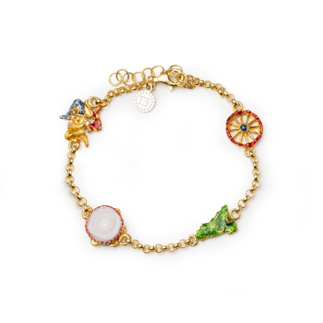 isola bella Bracciale 20001359 bracciali 4 simboli sicilia
