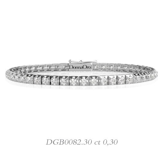 donna oro Bracciale tennis oro bianco dgb0082.30