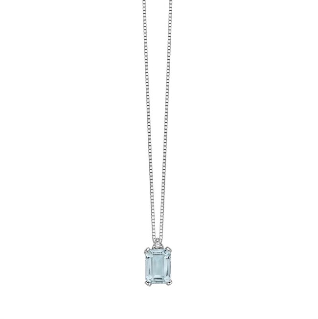 donna oro Collana con ciondolo brillante e acquamarina dhpa7181.002