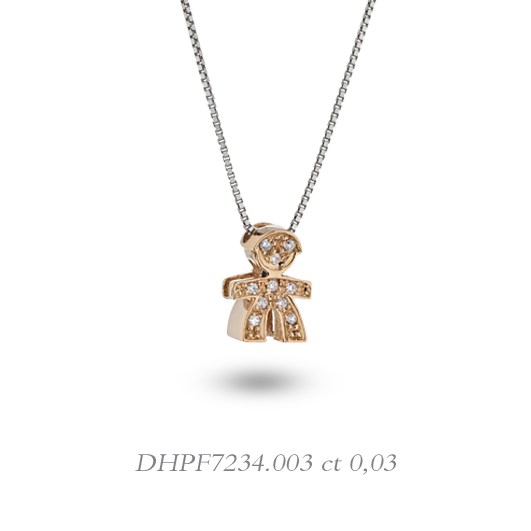 donna oro Collana con ciondolo maschietto oro rosa dhpf7234.003