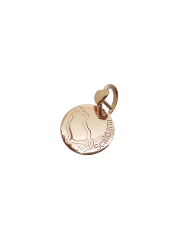 dodo mariani Le Cialdine ds202.r gatto cialdina incisa oro rosa 9kt