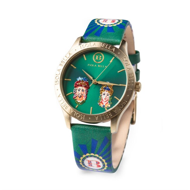 isola bella Orologio 40000033 orologio mori con pelle verde