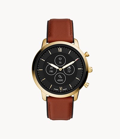 Orologio Smart watch FOSSIL Neutra hybrid hr Ftw7027 Acciaio nero 45 mm  Ibrido Uomo
