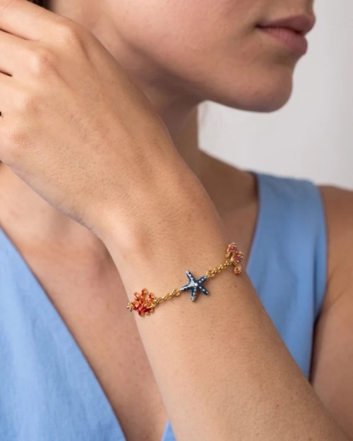 Bracciale Donna Isola Bella 60000085 Bracciale 4 Simboli Mare Smalti
