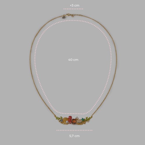 Collana Isola Bella Ottone 60000101 Mini Collier Fondale Smalti