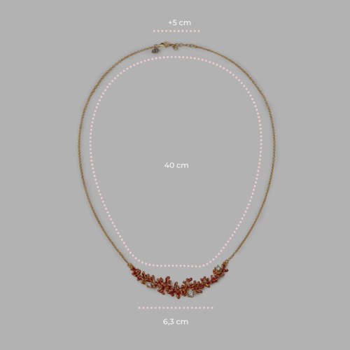 Collana Isola Bella Ottone 60000102 Mini Collier Corallo Smalti