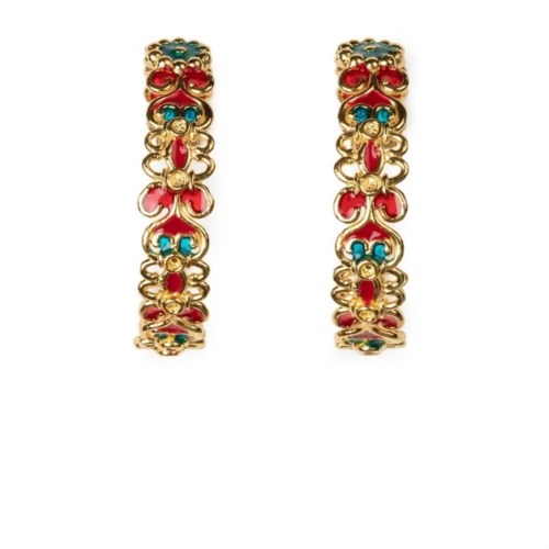 Orecchini Donna Isola Bella 60000124 Orecchini Boccola Rosone Rosso Grande