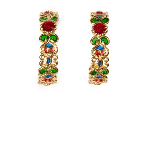Orecchini Donna Isola Bella 60000129 Orecchini Boccola Rosone Rosso Piccolo