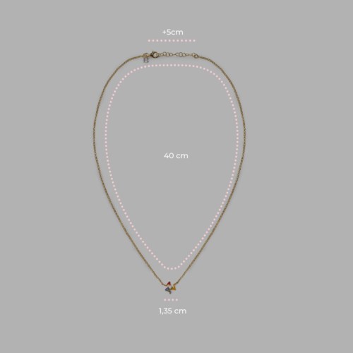 Collana Isola Bella Ottone 60000137 Collana Trinacria Smalti con Zircone