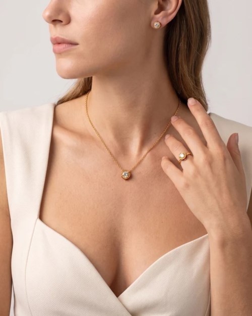 isola bella Collana 60000148 collana tamburello zircone