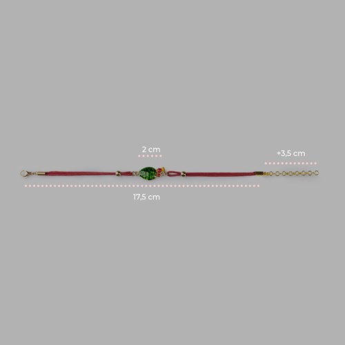Bracciale Isola Bella Ottone 60000204 Bracciale Cordino Pala di Fico Smalti