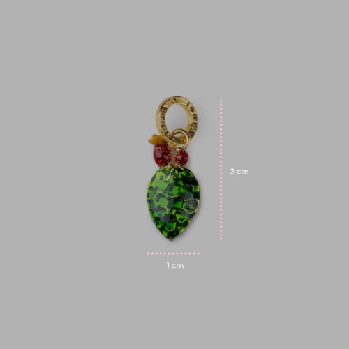 Ciondolo Isola Bella Ottone 60000205 Charm Pala di Fico Smalti