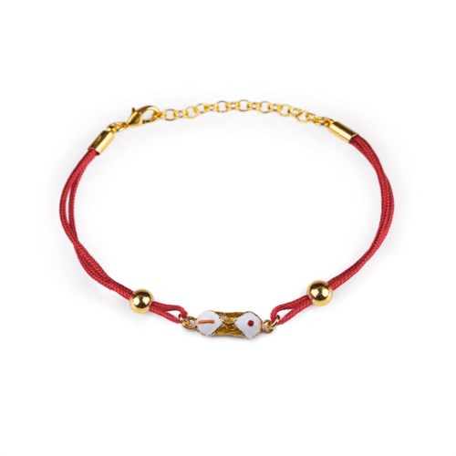 isola bella Bracciale 60000224 bracciale cordino cannolo smalti