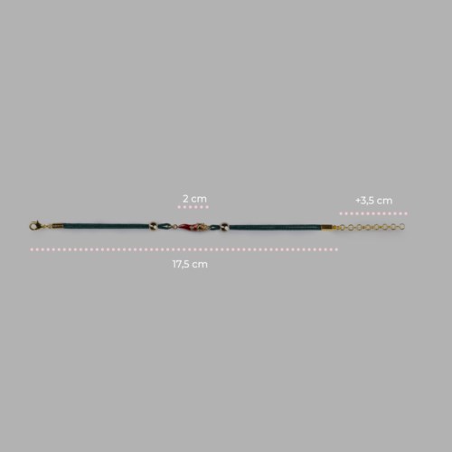 Bracciale Isola Bella Ottone 60000226 Bracciale Cordino Corno Smalti