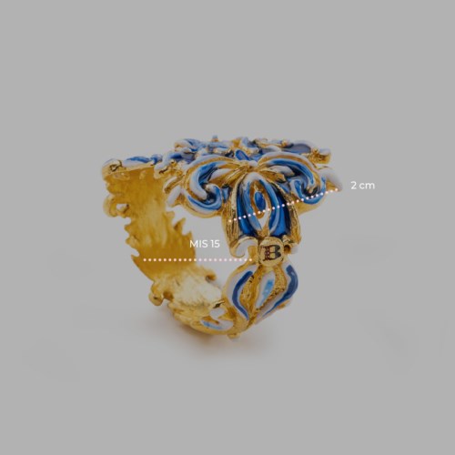 Anello Isola Bella Ottone 60000230 Anello Decori Smalti
