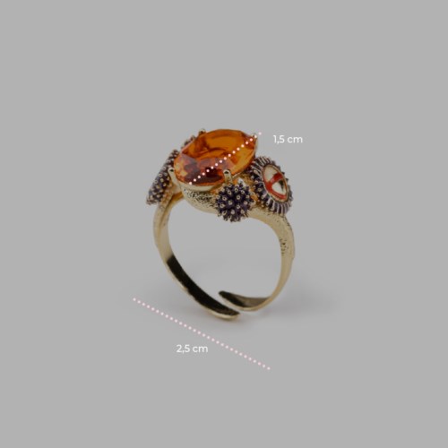 Anello Isola Bella Ottone 60000240 Anello Riccio Gemma
