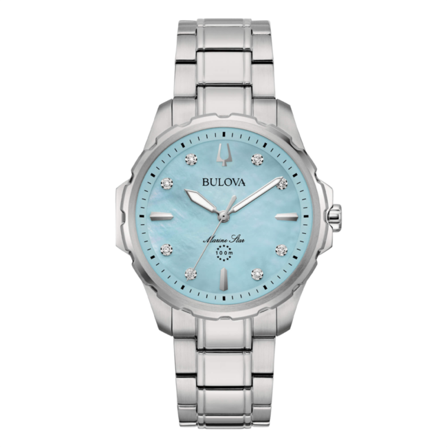 bulova marine star lady 96p248