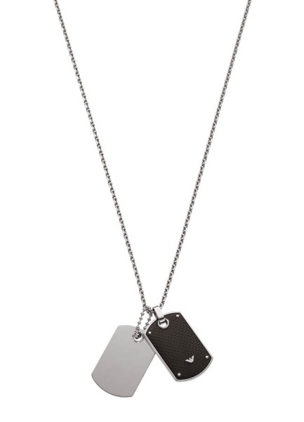 Collana Emporio armani Signature Egs1542040 Acciaio Gomma Uomo