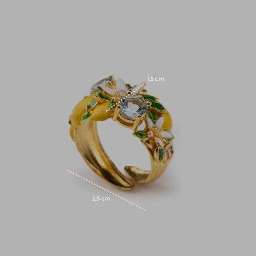 Anello Isola Bella Argento ANELLO TAORMINA SMALTI