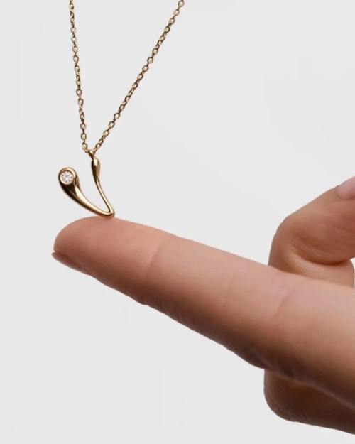 Collana Argento dorato Pdpaola The New Letters