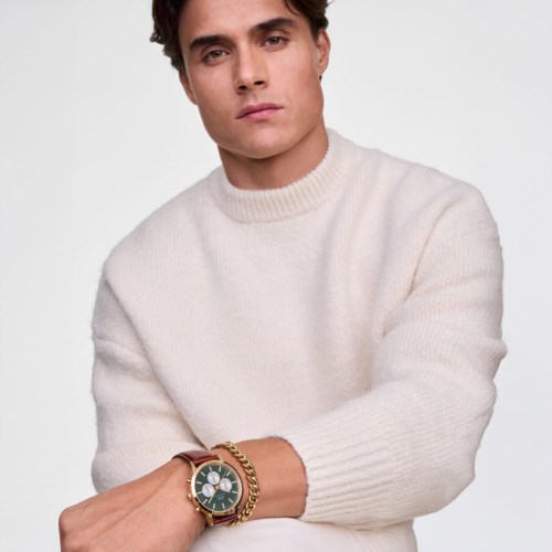 Orologio Cronografo Cassa Acciaio dorato Daniel Wellington St mawes