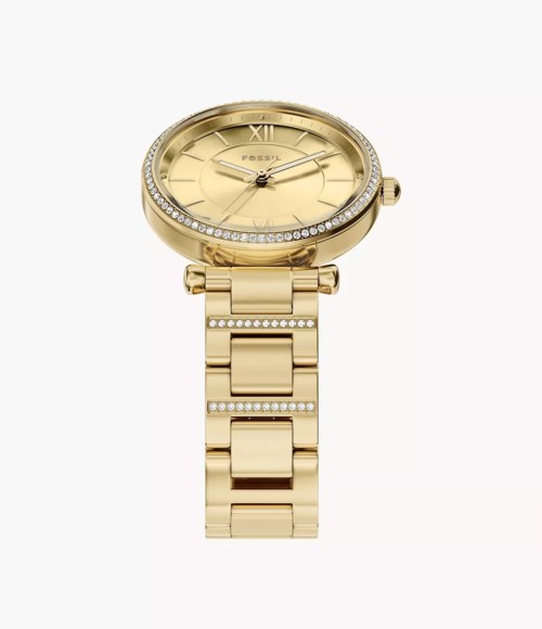 Orologio Solo tempo Cassa Acciaio dorato Fossil Carlie