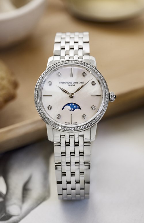 Orologio Fase lunare Cassa Acciaio Frederique Constant Classics