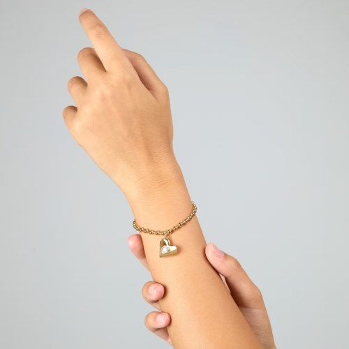 Bracciale Acciaio dorato Gcds Coraggio Bear