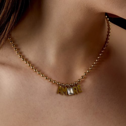 Collana Acciaio dorato Gcds Talking Jewels