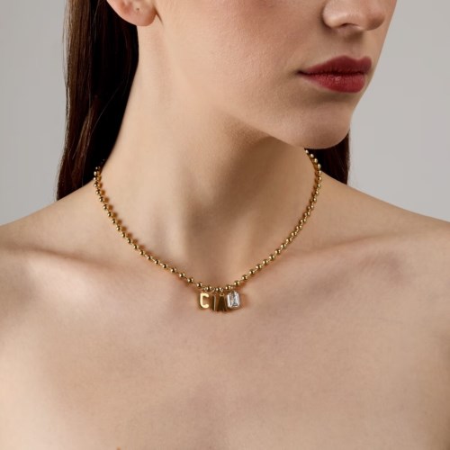 Collana Acciaio dorato Gcds Talking Jewels