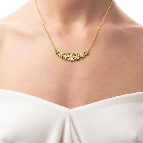 Collana Isola Bella Bronzo Mini Collier Gelsomino Smalti