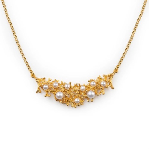 isola bella Collana mini collier gold rami di perle