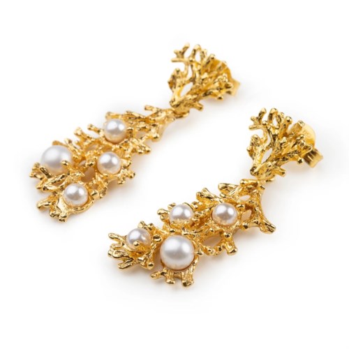 Orecchini Donna Isola Bella Orecchini Gold Rami di Perle