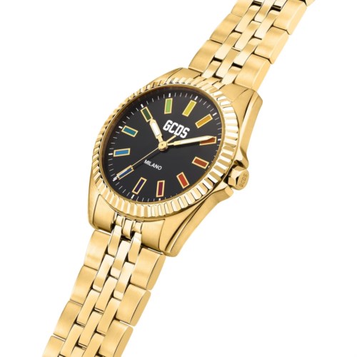 Orologio Solo tempo Cassa Acciaio dorato Gcds Playful Precision