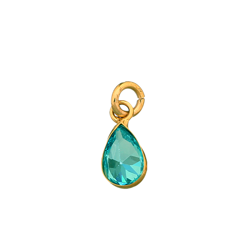 dodo mariani Stopper Rugiada ru202.g stopper rugiada goccia zircone acqua marina oro giallo 9kt
