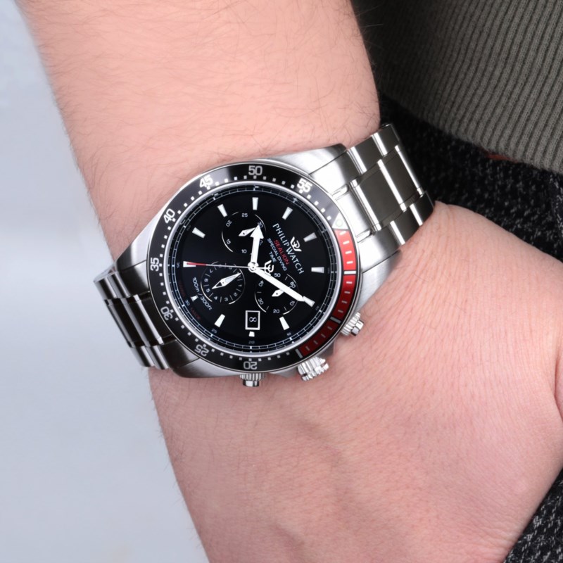 Orologio Quarzo Philip watch Sealion R8273609002 Acciaio 42 mm Uomo