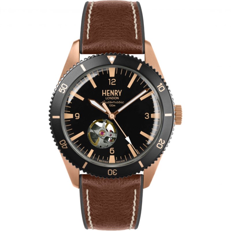 Orologio Automatico HENRY LONDON Heritage automatic Hl42-as-0330 Acciaio  rosa 42 mm Uomo