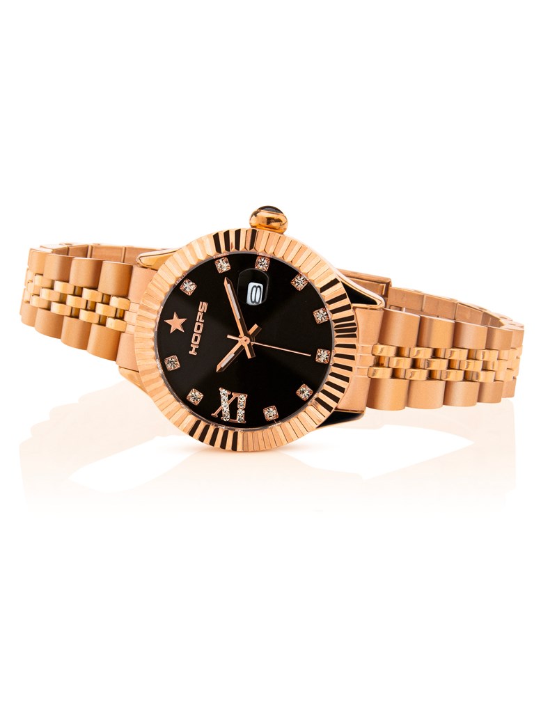 Orologio Quarzo HOOPS Luxury diamonds 2619ldrg02 Acciaio 30 mm Donna