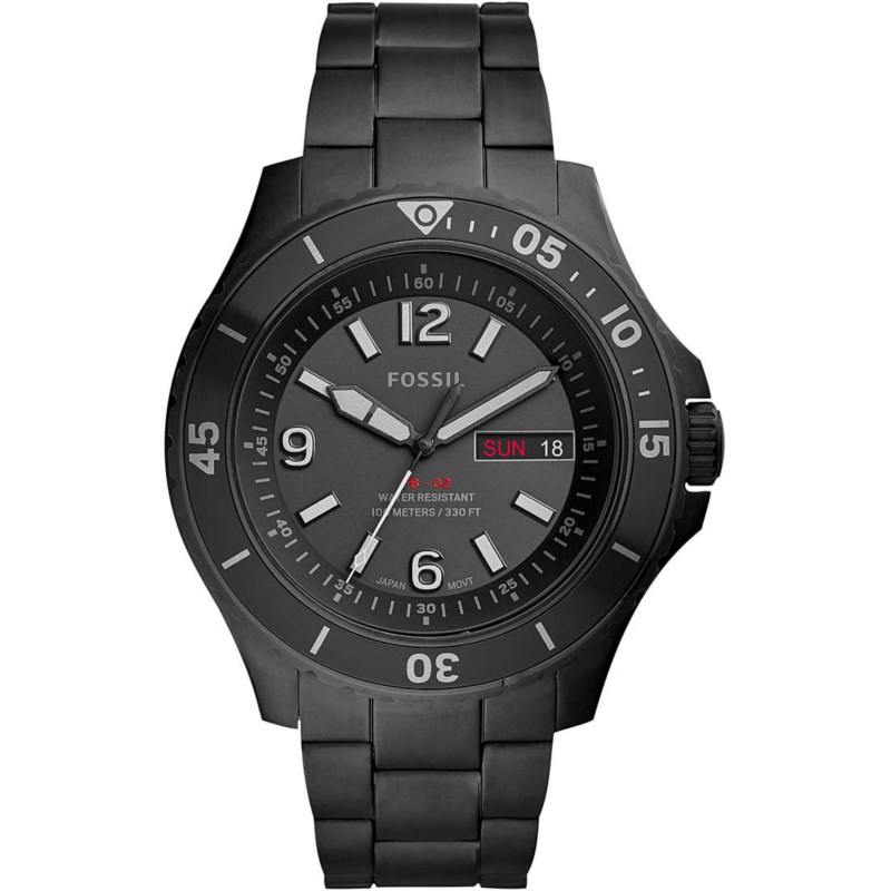 Orologio Quarzo FOSSIL Fb-02 Fs5688 Acciaio nero 48 mm Uomo