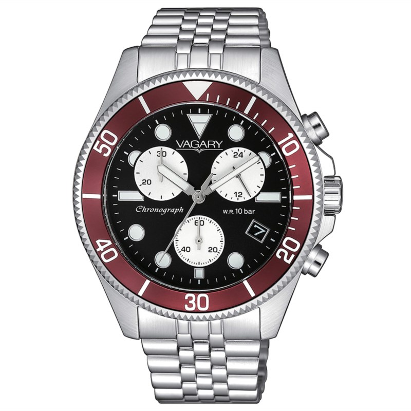 Orologio Quarzo VAGARY Aqua39 Vs1-019-53 Acciaio 41 mm Uomo