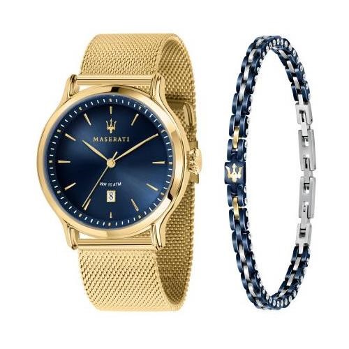 Orologio Quarzo MASERATI Epoca R8853118016 Acciaio dorato 42 mm Uomo