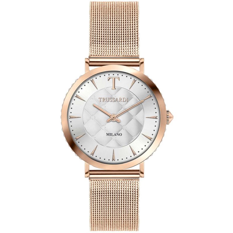 Orologio Quarzo TRUSSARDI T-motif R2453140503 Acciaio rosa 33 mm Donna