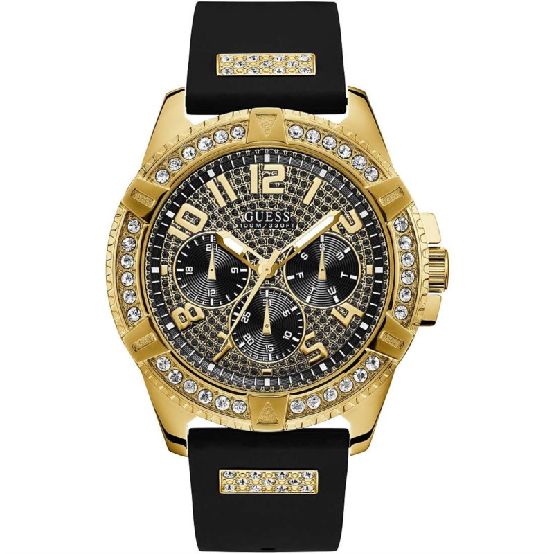 Orologio Quarzo GUESS Frontier W1132g1 Acciaio dorato 46 mm Uomo