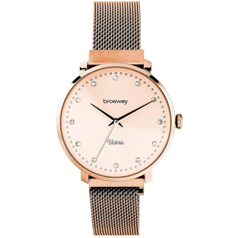 Orologio Quarzo BROSWAY Victoria Wvi23 Acciaio rosa 34 mm Donna