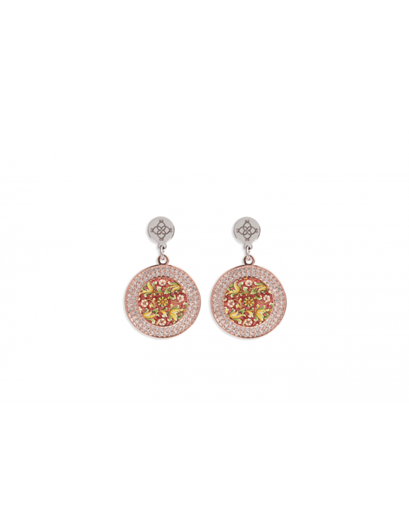 Orecchini CAMURRIA Ciuri ciuri Cjor09s1 Acciaio rosa Strass Donna