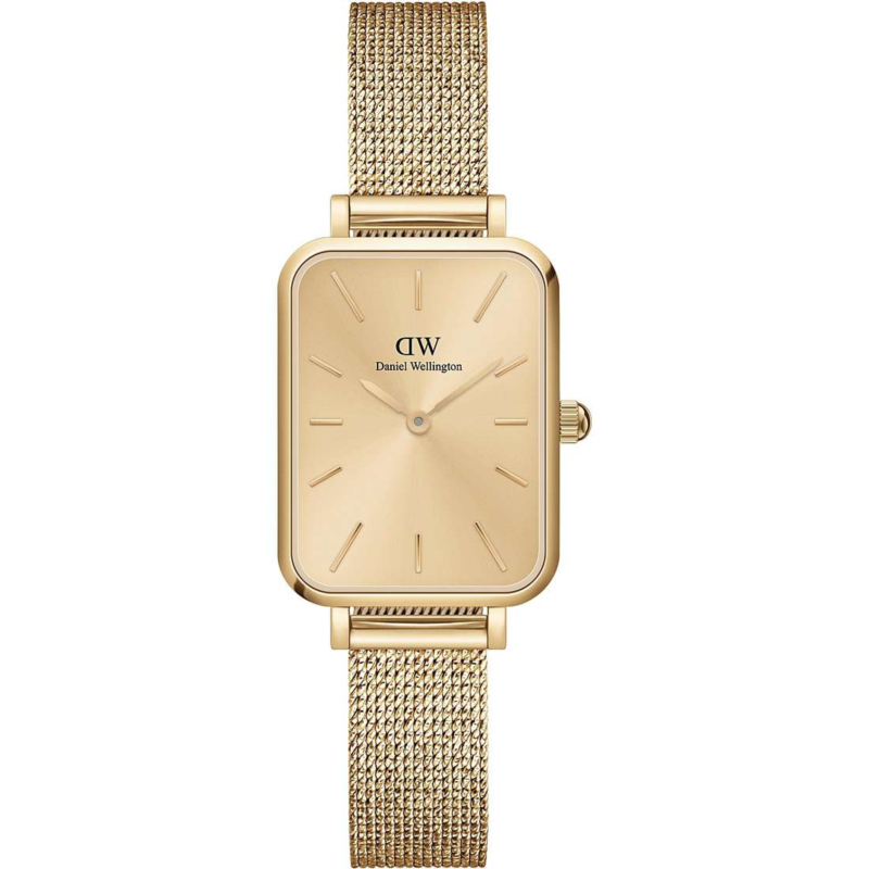 Orologio Quarzo DANIEL WELLINGTON Quadro Dw00100485 Acciaio dorato 26 mm  Donna