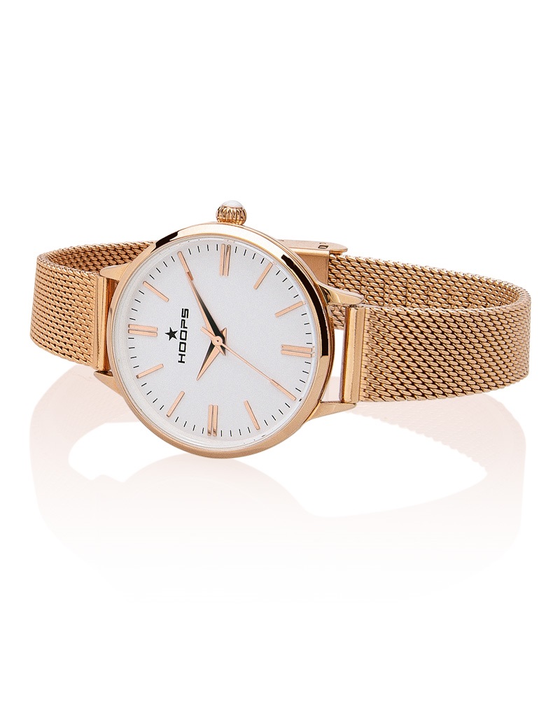 Orologio Quarzo HOOPS Classic gold maglia milanese 2610lrg01 Acciaio rosa  Donna