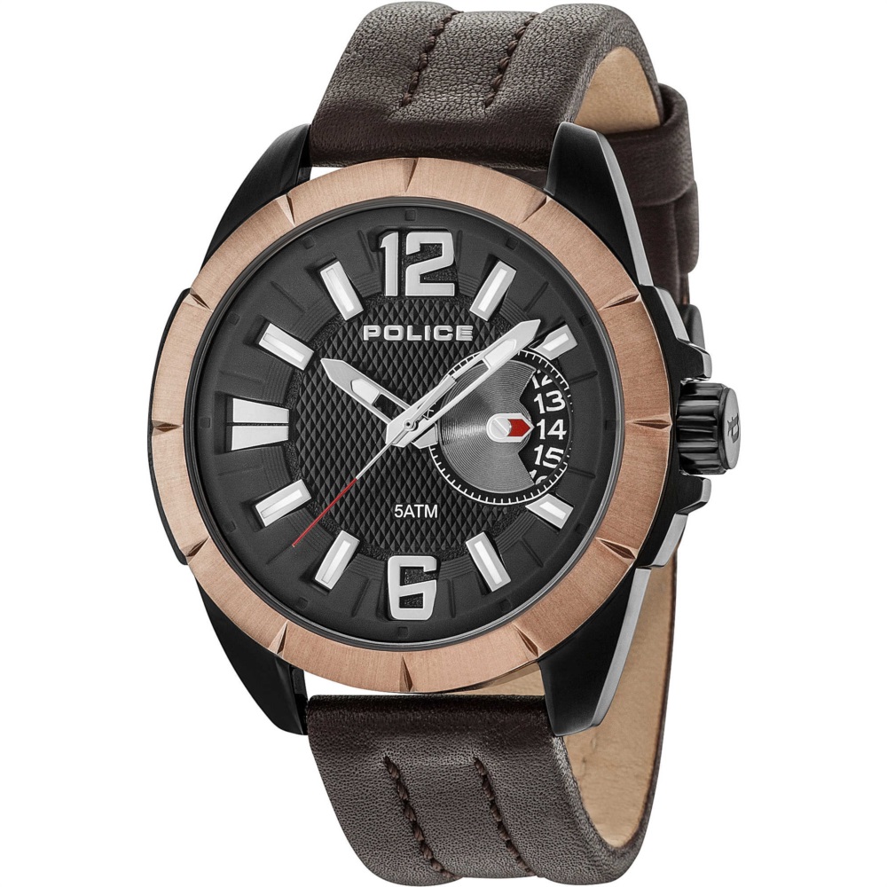 Orologio Quarzo Police Pitcher R1451289001 Acciaio nero 46 mm Uomo