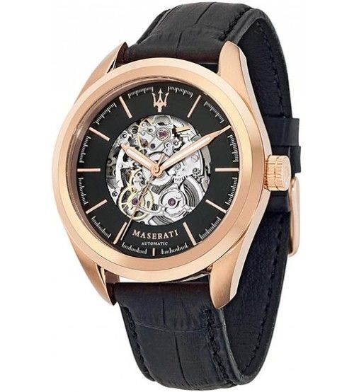 Orologio Automatico MASERATI Traguardo R8821112001 Acciaio rosa 45 mm Uomo
