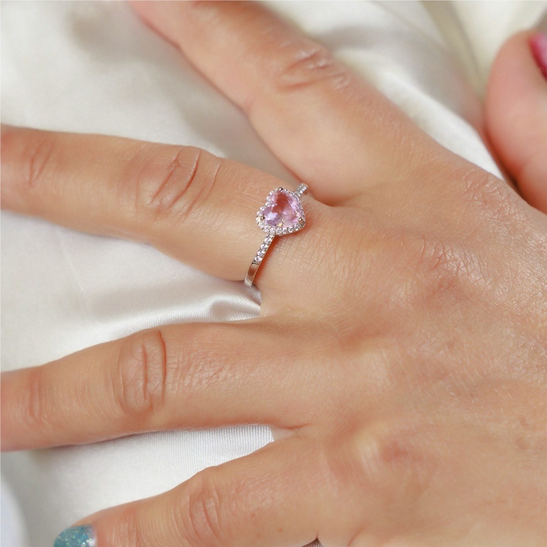 Set Di Anelli Sottili Donna In Ottone Con Zirconi – Oro Rosa E Argento, Anelli Semplici A Fascetta Per Fidanzamento E Regalo